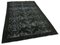 Black Vintage Hand Knotted Wool Over-dyed Rug, Image 2