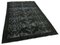 Überfärbter Schwarzer Vintage Teppich aus handgeknüpfter Wolle 2