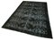 Black Vintage Hand Knotted Wool Over-dyed Rug 3