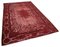 Roter Handgewebter Überfärbter Türkischer Teppich 2