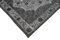 Überfärbter grauer Vintage Teppich mit gewebter Wolle 4