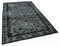 Black Vintage Hand Knotted Wool Over-dyed Carpet 2