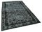 Black Vintage Hand Knotted Wool Over-dyed Carpet, Image 2