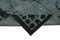 Schwarz Antiker handgewebter überfärbter Teppich 6
