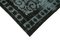 Schwarz Antiker handgewebter überfärbter Teppich 4