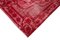Roter Handgewebter Überfärbter Türkischer Teppich 4