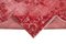 Roter Handgewebter Überfärbter Türkischer Teppich 6