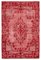 Red Turkish Handmade Wool Overdyed Rug 1