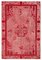 Red Oriental Handwoven Carved Overdyed Carpet 1