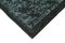 Überfärbter schwarzer Vintage Teppich aus handknüpfter Wolle 4