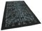 Überfärbter schwarzer Vintage Teppich aus handknüpfter Wolle 2