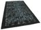 Vintage Black Hand Knotted Wool Overdyed Carpet, Image 2