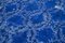 Handbemalter geschnitzter antiker Überfärbter Teppich in Blau 5