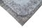 Grauer Überfärbter Handgeknüpfter Teppich aus Wolle 4