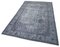 Grey Vintage Hand Knotted Wool Over-dyed Rug 3