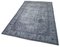 Grey Vintage Hand Knotted Wool Over-dyed Rug, Image 3