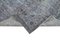 Grey Vintage Hand Knotted Wool Over-dyed Rug 6