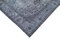 Grey Vintage Hand Knotted Wool Over-dyed Rug, Image 4