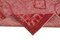 Großer Roter Überfärbter Handgeknüpfter Teppich aus Wolle 6