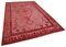 Großer Roter Überfärbter Handgeknüpfter Teppich aus Wolle 2