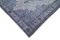 Grey Vintage Hand Knotted Wool Over-dyed Rug 4