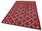 Roter Dekorativer Handgemachter Überfärbter Teppich aus Wolle 3