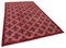 Roter Dekorativer Handgemachter Überfärbter Teppich aus Wolle 2