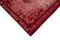 Roter Überknitterter Vintage Teppich aus Wolle 4