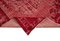 Roter Handgewebter Antiker Überfärbter Teppich 6