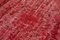Roter Handgewebter Antiker Überfärbter Teppich 5