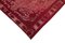 Red Antique Handwoven Carved Overdyed Rug 4