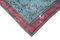 Blauer Handgewebter Anatolischer Teppich mit Eingefärbtem Bezug 4