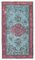Blauer Handgewebter Anatolischer Teppich mit Eingefärbtem Bezug 1