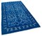 Blue Overdyed Handmade Wool Large Rug 2