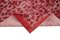Roter Anatolischer Handgeknüpfter Überfärbter Teppich aus Wolle 6