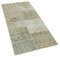 Beige Anatolian  Antique Hand Knotted Runner Patchwork Rug 2