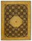 Tappeto grande tradizionale annodato a mano giallo anatolico, Immagine 1