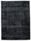 Black Oriental Wool Hand Knotted Large Overdyed Carpet, Image 1