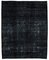Schwarzer Orientalischer Handgeknüpfter Überfärbter Teppich in Schwarz 1