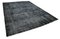 Black Oriental Wool Hand Knotted Large Overdyed Rug 2