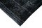 Schwarzer Floraler Oriented Stapel Handgeknüpfter Überfärbter Teppich 4