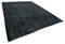 Schwarzer Anatolischer Handgeknüpfter Überfärbter Teppich in Schwarz 2