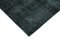 Dekorativer schwarzer Handgeknüpfter Orientalischer Überfärbter Schwarzer Teppich 4