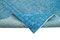 Blauer Orientalischer Handgeknüpfter Überfärbter Antiker Teppich 6