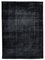 Schwarzer Orientalischer Handgeknüpfter Überfärbter Teppich in Schwarz 1