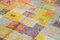 Multicolor Geometrischer Handgewebter Kelim Teppich aus Wolle 5