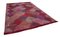 Roter Handgeknüpfter Flatwave Kilim Teppich aus Geometrischer Wolle 2