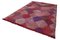 Roter Handgeknüpfter Flatwave Kilim Teppich aus Geometrischer Wolle 3