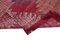 Roter Handgeknüpfter Flatwave Kilim Teppich aus Geometrischer Wolle 6