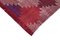 Tappeto Kilim in lana intrecciata a mano geometrica rossa, Immagine 4
